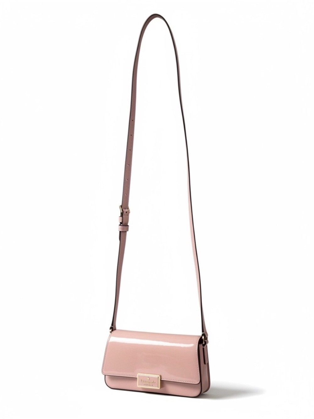 kate spade Light Pink Patent Leather Crossbody with Gold Plaque - Picture 5 of 5
